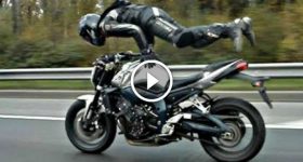 Crazy guy doing insane stunts on bike