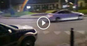 BMW M3 Doing a Rainbow Drift In Front of the Eyes of the Police