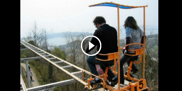 TERRIFYING Rollercoaster skycycle japan slow 31